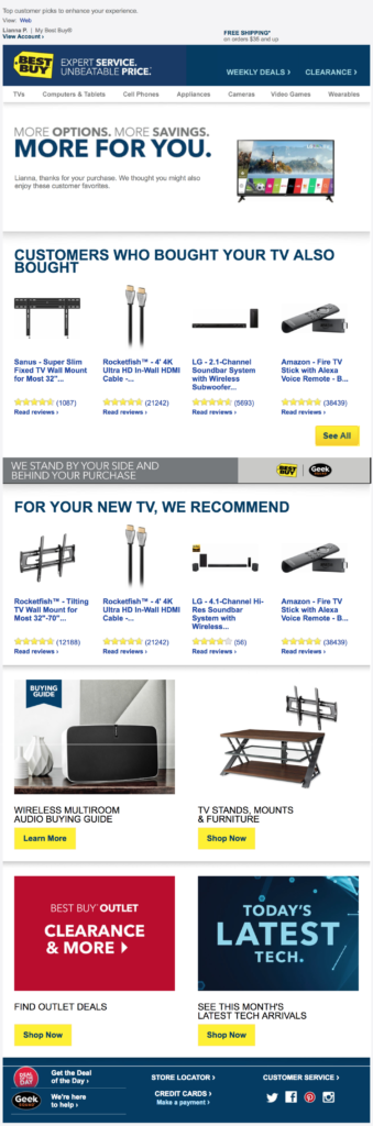 best buy personalized recommended products