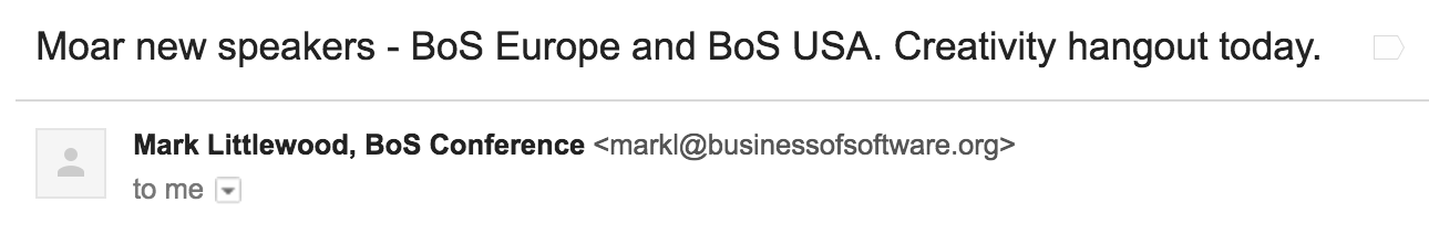 email subject line