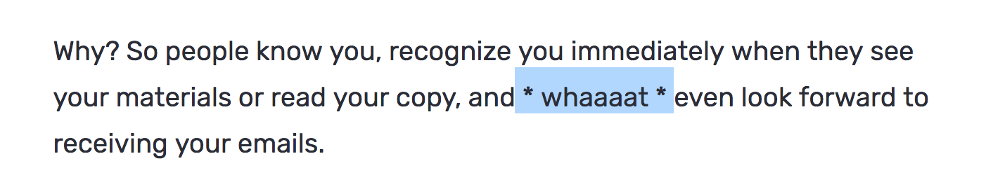 asterisks example