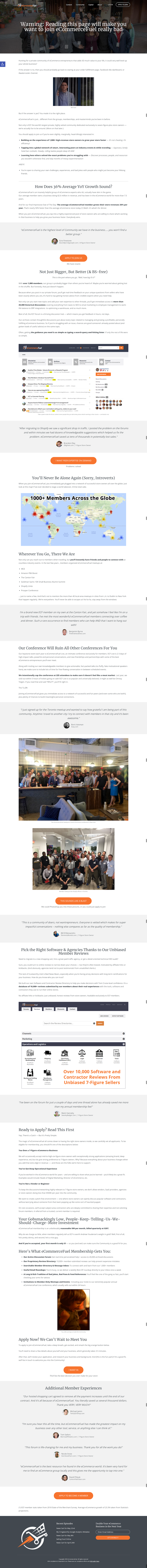 eCommerceFuel Landing Page After Punchline Copy Uppercut