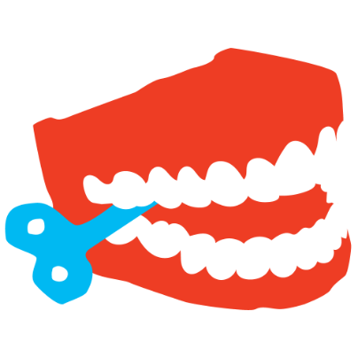 Wind-up chattering teeth