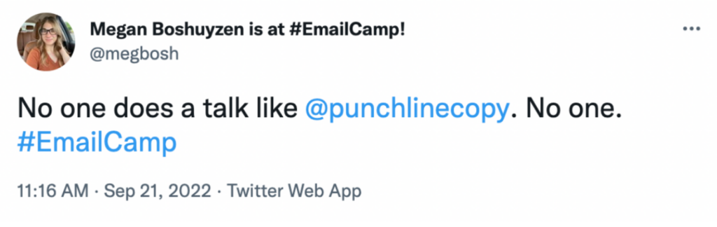 More attendee feedback about Lianna’s talk
