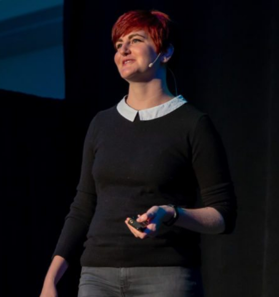 Lianna speaking at MicroConf