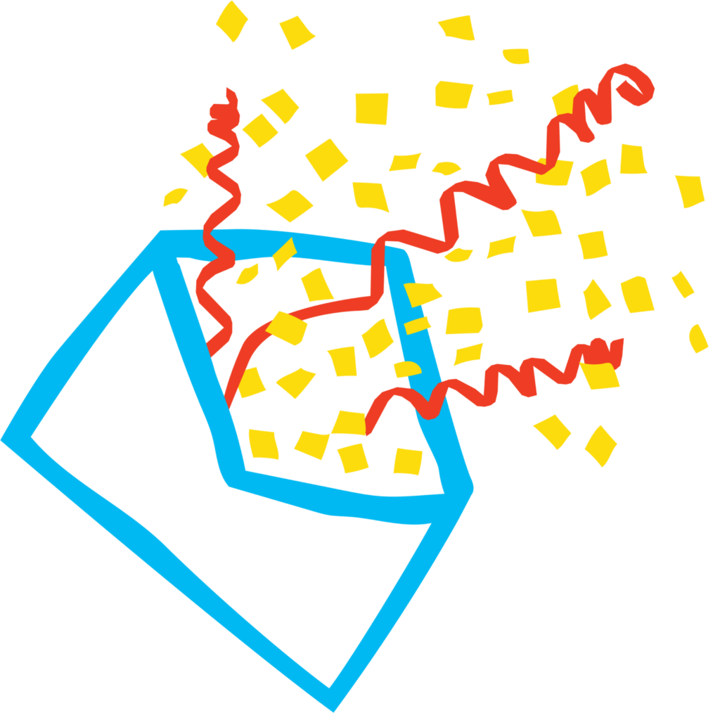 Confetti envelope! yay