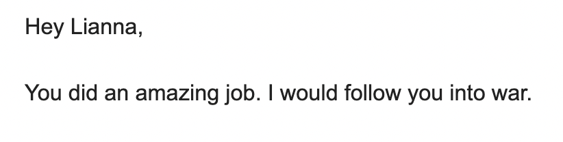 Praise for my Buy-My-Day work